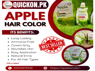 Apple Hair Color Price in Pakistan – 100% Gray Coverage, Ammonia-Free | 03001819306