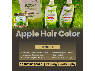 Apple Hair Color in karachi? - 100% Gray Coverage, Ammonia-Free | 03001819306